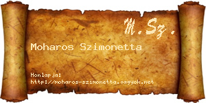 Moharos Szimonetta névjegykártya